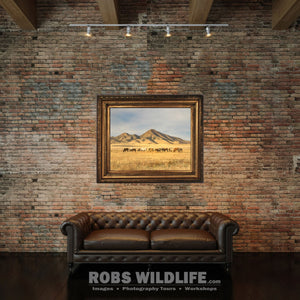 Grazing Horses, Wild Mustangs, Western Art by Rob's Wildlife
